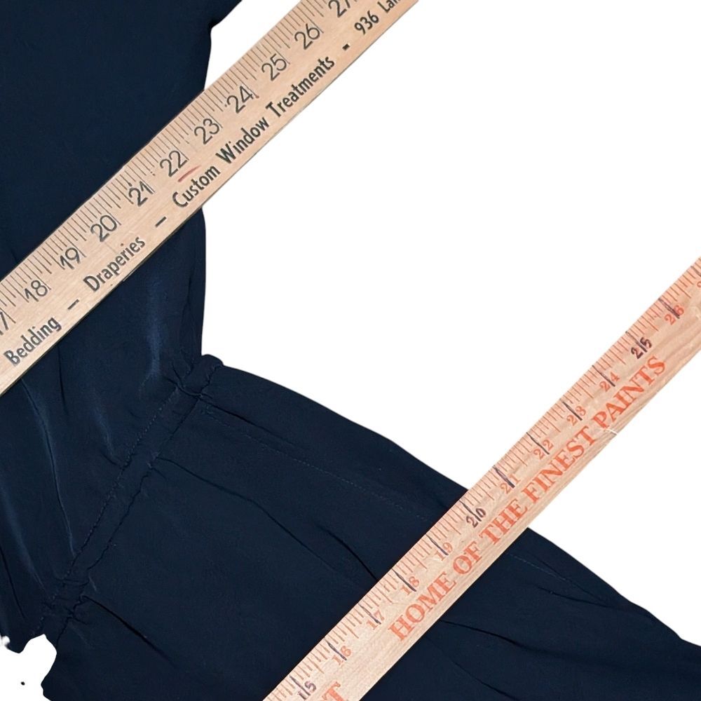 Ralph Lauren navy jumpsuit drawl string waist one piece nautical preppy size 14 - Picture 6 of 11